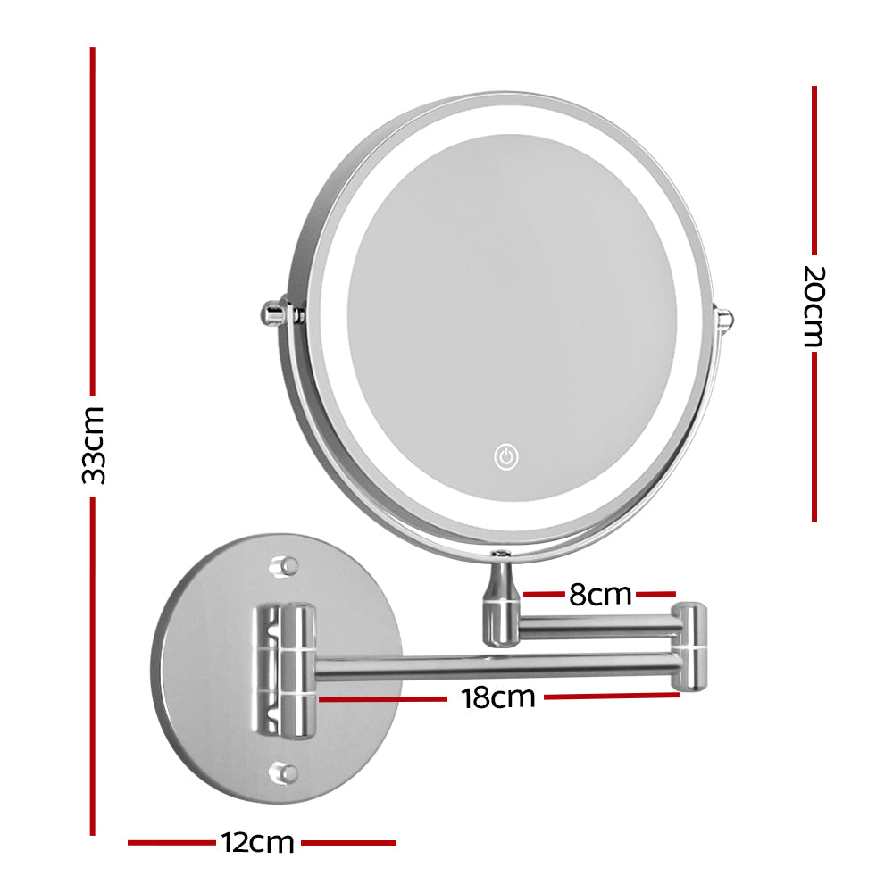 Embellir Extendable Makeup Mirror 10X Magnifying with LED Light