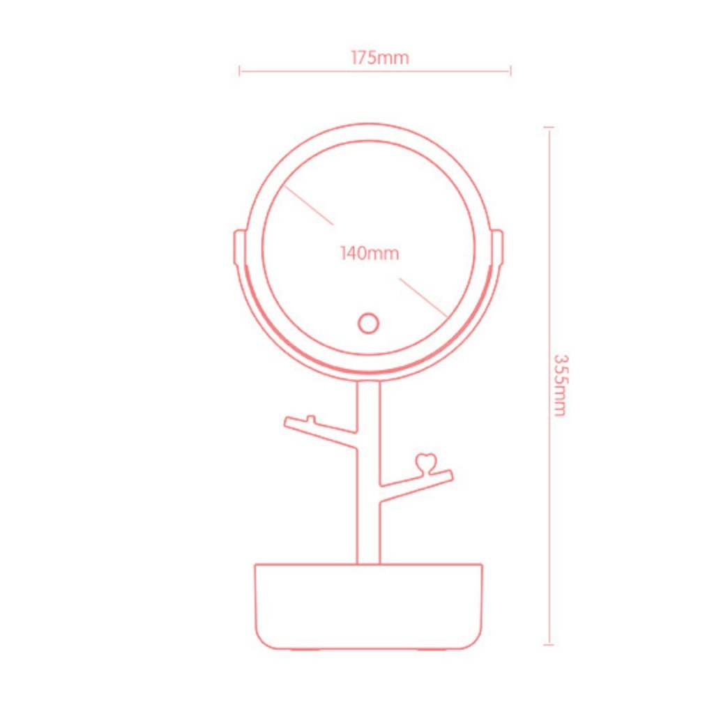 Ecoco Smart LED Light Makeup Mirror with Touch Screen 360°