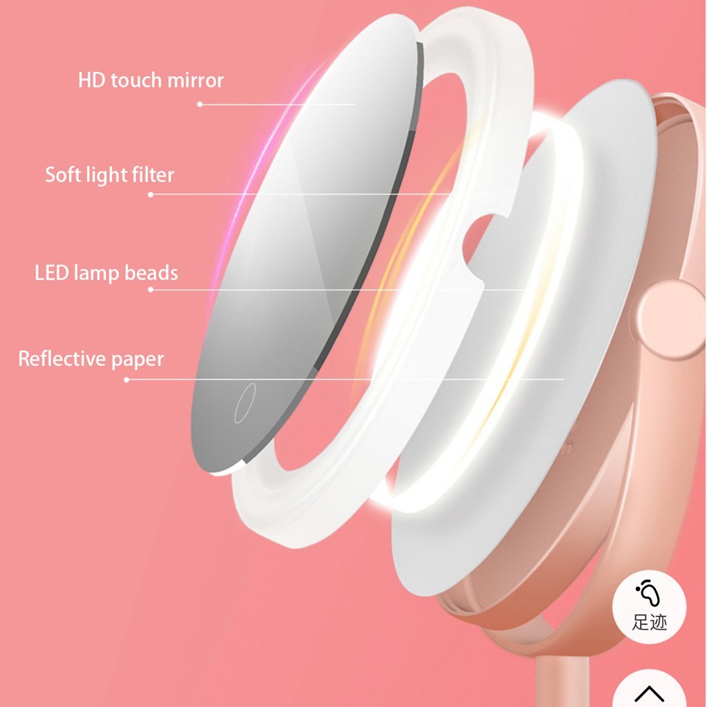 Ecoco Smart LED Light Makeup Mirror with Touch Screen 360°
