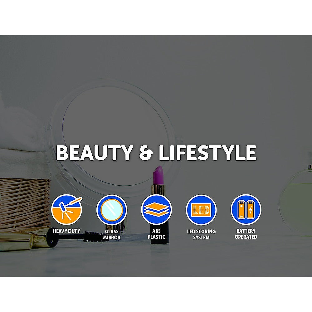 Makeup Mirror With LED Light Tri-Fold Touch for Perfect Beauty