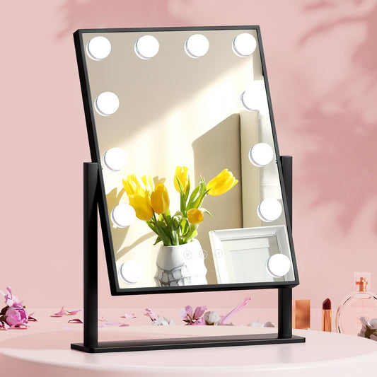 Embellir Makeup Mirror 30x48cm with LED Light and Rotation