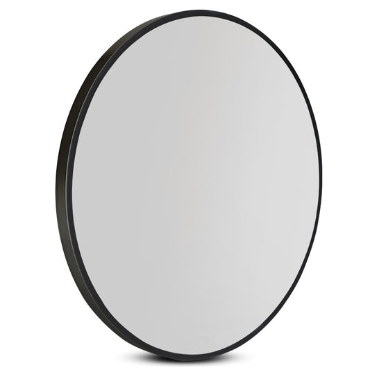 Embellir Wall Mirror Makeup 80cm Round Black for Stylish Decor