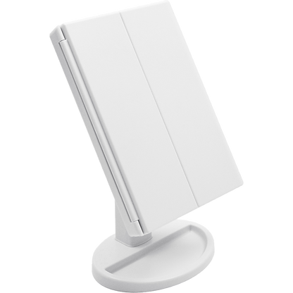 Makeup Mirror With LED Light Tri-Fold Touch for Perfect Beauty